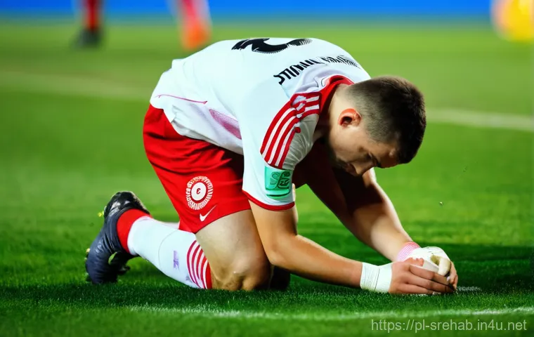스포츠재활 사례 분석  축구 선수 - **Prompt Title: The Impact of Injury: A Polish Footballer's Moment of Truth**
    **Image Descriptio...