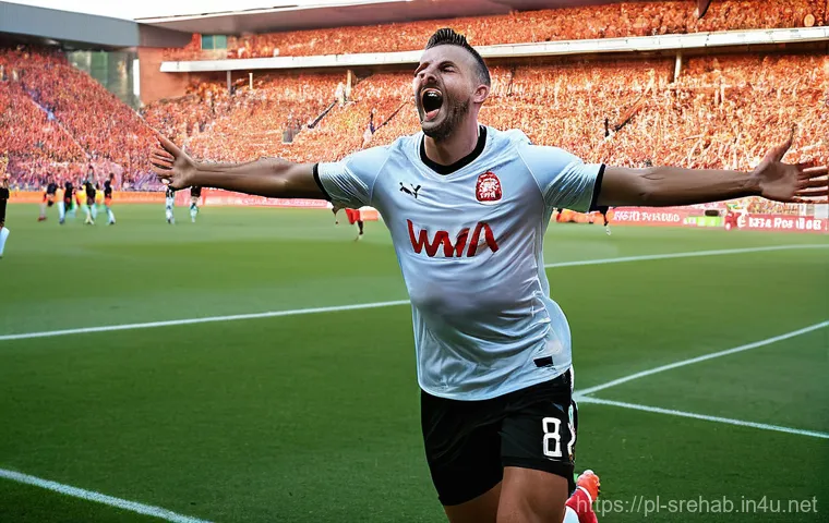 스포츠재활 사례 분석  축구 선수 - **Prompt Title: High-Tech Rehabilitation: A Polish Athlete's Path to Recovery**
    **Image Descript...